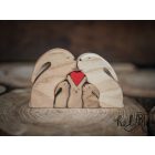 Puzzle bunny family with 3 bunnies