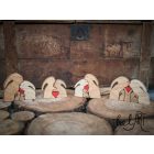 Puzzle bunny family with 3 bunnies