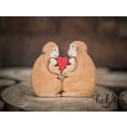 Majomcsalád - 2 kismajommal-szívvel 