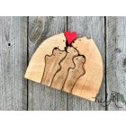 Mackócsalád- papamaci, mamamaci, 3 kisbocs - szívvel