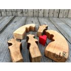 Mackócsalád- papamaci, mamamaci, 3 kisbocs - szívvel