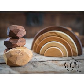 5 elem szivárvány-5 féle fából 