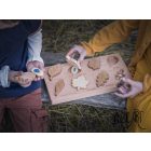 Wooden board - with leafs & bugs