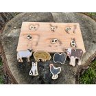 Tanyasi állatok -lábnyomokkal