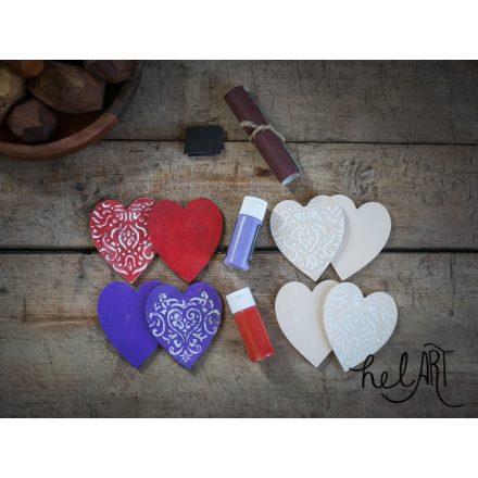 Wooden heart creative kit