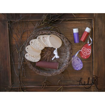 Wooden easter egg creative kit