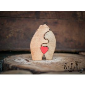 Mackócsalád- papamaci és  mamamaci - szívvel