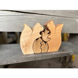 Mókuscsalád - 3 kismókussal 